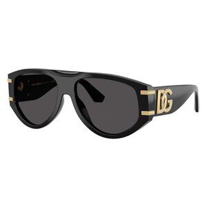 New Dolce & Gabbana Black Aviator DG4499 501/87 Sunglasses Women